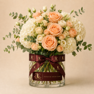 JC Signature Vase – Peach & Cream Image 1