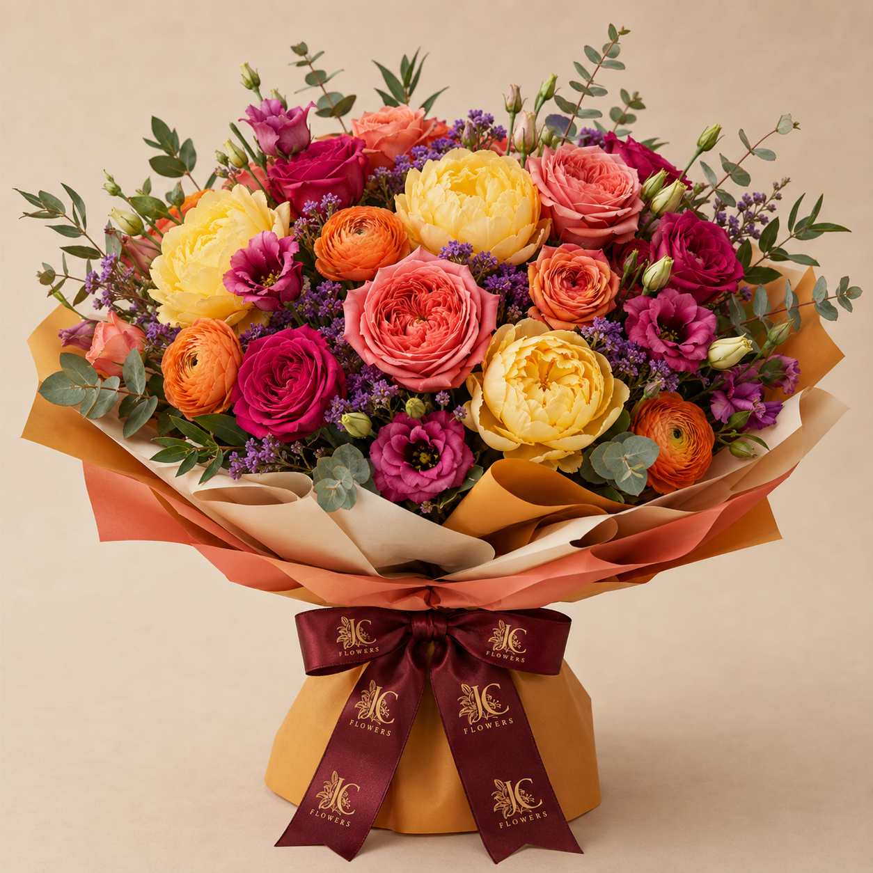 Bright colourful birthday bouquet from Palette of the Day