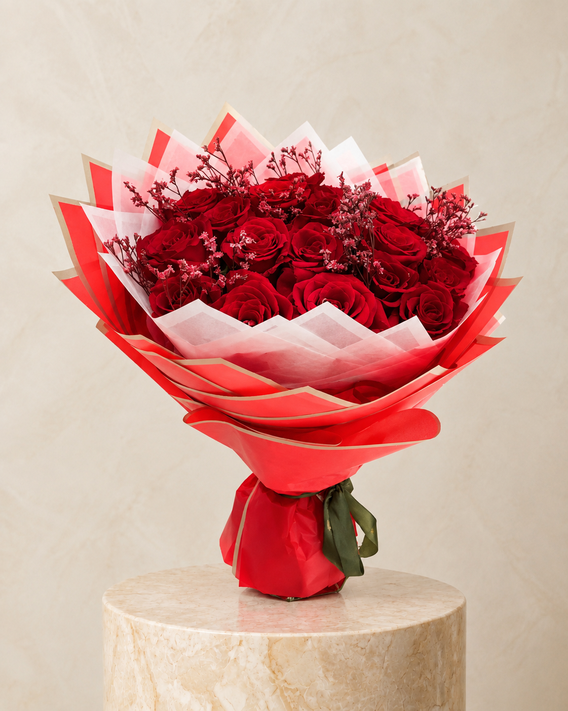 red roses bouquet dubai